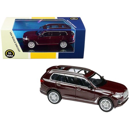 Paragon BMW X7 Ametrine 1 by 64 Scale Diecast Model Car, Metallic Red PA-55194